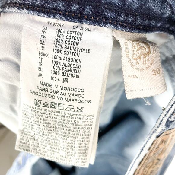 Diesel Viker Jeans Blue Distressed Button Fly Straight Leg Sz 30 x 32 Men's - Picture 8 of 8